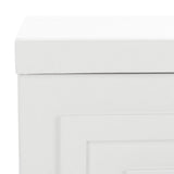 Luiza 2 Drawer Nightstand White / Gold Wood NST6602A