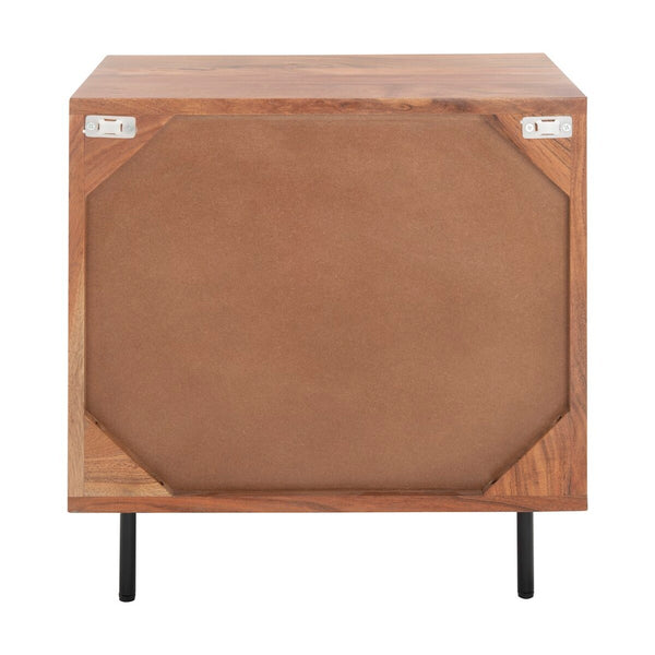 Safavieh Ballard 1 Drawer 1 Door Nightstand Natural / Gold Wood NST9009A