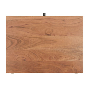 Safavieh Benford 1 Drawer Nighstand Natural / Gold Wood NST9010A