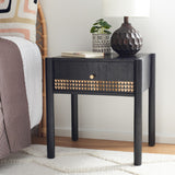 Safavieh Errington 1 Drawer Nightstand Black / Gold Wood NST9011A