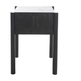 Safavieh Errington 1 Drawer Nightstand Black / Gold Wood NST9011A