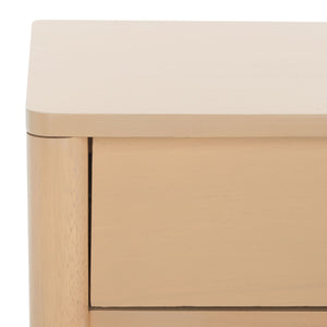 Safavieh Boden 1 Drawer Nightstand  White Wash Wood NST9202A