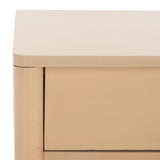 Safavieh Boden 1 Drawer Nightstand  White Wash Wood NST9202A