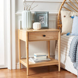 Safavieh Boden 1 Drawer Nightstand  Natural  Wood NST9202B