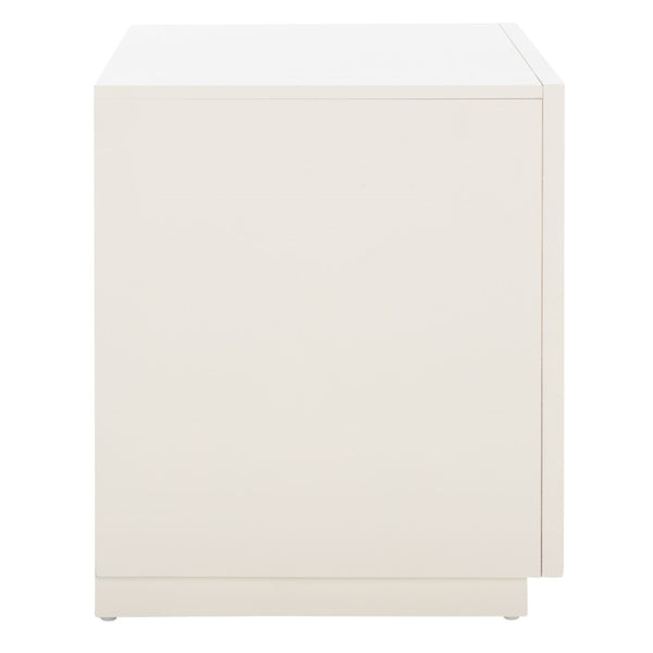 Safavieh Grayden I 1 Drawer Nightstand  White Body / Natural Front Drawer Wood NST9203A