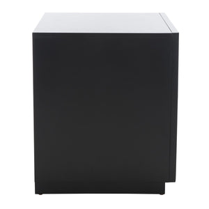 Safavieh Grayden I 1 Drawer Nightstand  Black Body / Natural Front Drawer Wood NST9203B