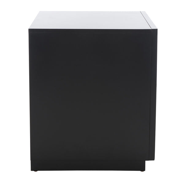 Safavieh Grayden I 1 Drawer Nightstand  Black Body / Natural Front Drawer Wood NST9203B