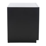 Safavieh Grayden I 1 Drawer Nightstand  Black Body / Natural Front Drawer Wood NST9203B