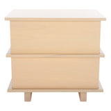 Safavieh Rodney 2 Drawer Nightstand White Wash Wood NST9204A