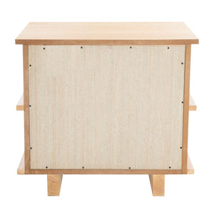 Safavieh Rodney 2 Drawer Nightstand Natural  Wood NST9204B