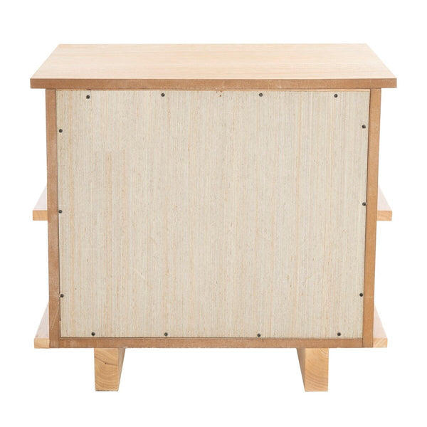 Safavieh Rodney 2 Drawer Nightstand Natural  Wood NST9204B