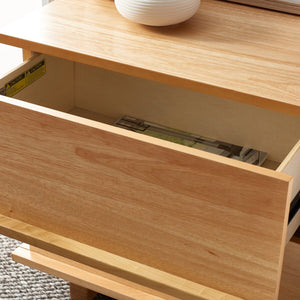 Safavieh Rodney 2 Drawer Nightstand Natural  Wood NST9204B