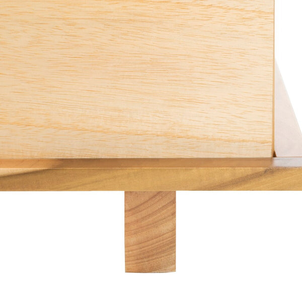 Safavieh Rodney 2 Drawer Nightstand Natural  Wood NST9204B