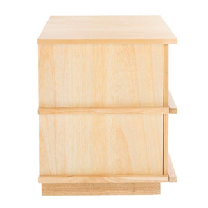 Safavieh Rodney 2 Drawer Nightstand Natural  Wood NST9204B