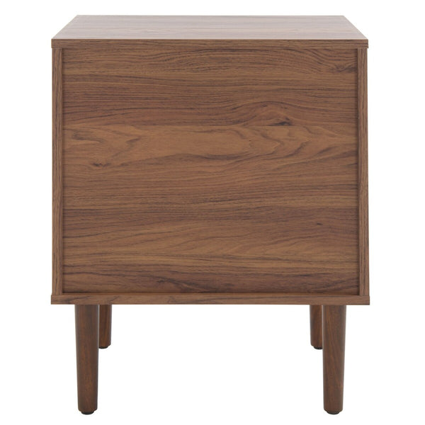 Safavieh Irelia 2 Drawer Nightstand Walnut  Pb, Mdf, Rubber Wood NST9602A