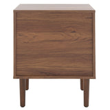 Safavieh Irelia 2 Drawer Nightstand Walnut  Pb, Mdf, Rubber Wood NST9602A