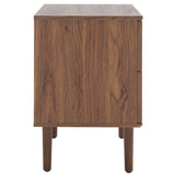 Safavieh Irelia 2 Drawer Nightstand Walnut  Pb, Mdf, Rubber Wood NST9602A