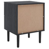 Safavieh Irelia 2 Drawer Nightstand Black Pb, Mdf, Rubber Wood NST9602B