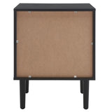 Safavieh Irelia 2 Drawer Nightstand Black Pb, Mdf, Rubber Wood NST9602B