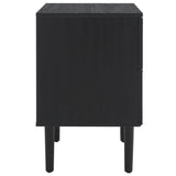 Safavieh Irelia 2 Drawer Nightstand Black Pb, Mdf, Rubber Wood NST9602B