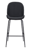 English Elm EE2712 100% Polyurethane, Plywood, Steel Modern Commercial Grade Bar Chair Black 100% Polyurethane, Plywood, Steel