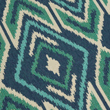 Noble House Myrtle Indoor/ Outdoor Geometric 5 x 8 Area Rug, Navy and Green