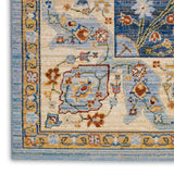 Nourison Majestic MST03 Persian Machine Made Loom-woven Indoor only Area Rug Light Blue 5'6" x 8' 99446713414