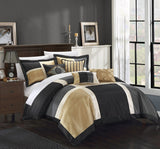 ALLETA BLACK KING 7PC COMFORTER SET