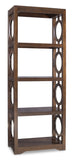 Hooker Furniture Kinsey Modern-Contemporary Etagere in Hardwood Solids and Quartered Walnut Veneers; Light Physical Distressing 5066-10443