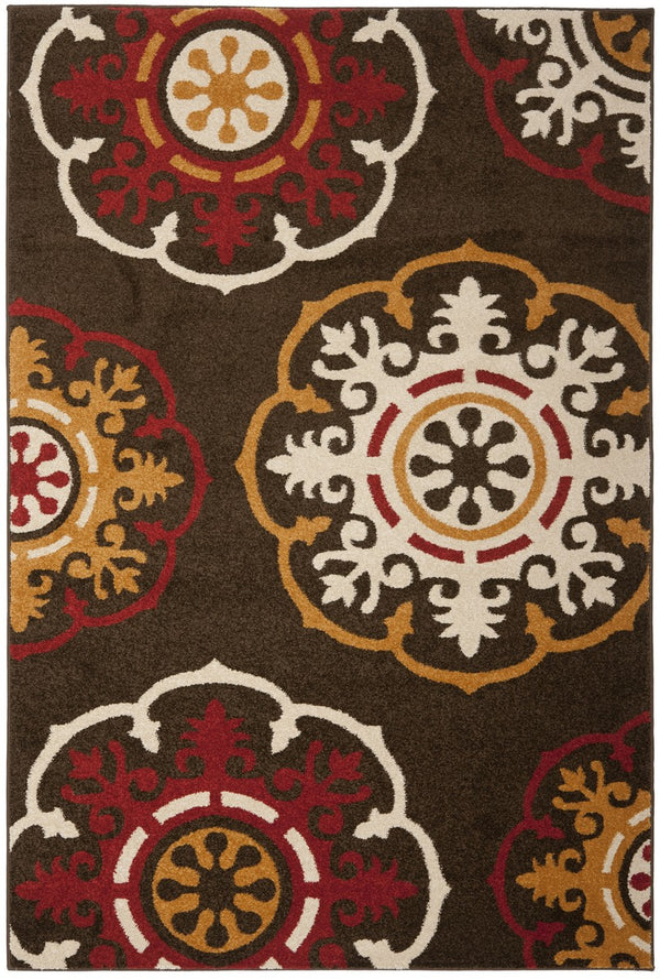 Nwb8699 Stunning Floral Medallion Power Loomed Rug for Living Room, Bedroom, and Dining Room Decor