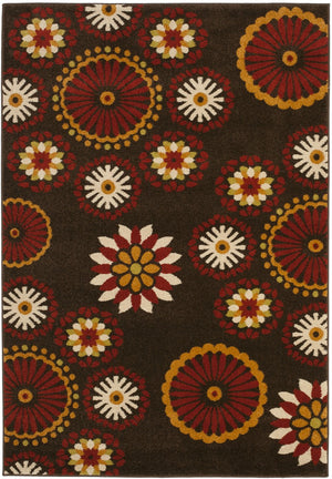 Nwb8727 Stunning Floral Medallion Area Rug – Durable Polypropylene for High Traffic Home Spaces