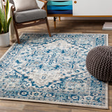 Norwich NWC-2301 Traditional Polypropylene Rug NWC2301-81012 Dark Blue, Aqua, Medium Gray, Light Gray, Cream 100% Polypropylene 8'10" x 12'