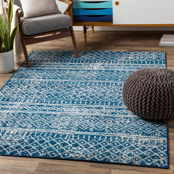 Norwich NWC-2306 Global Polypropylene Rug NWC2306-81012 Dark Blue, Aqua, Cream 100% Polypropylene 8'10" x 12'