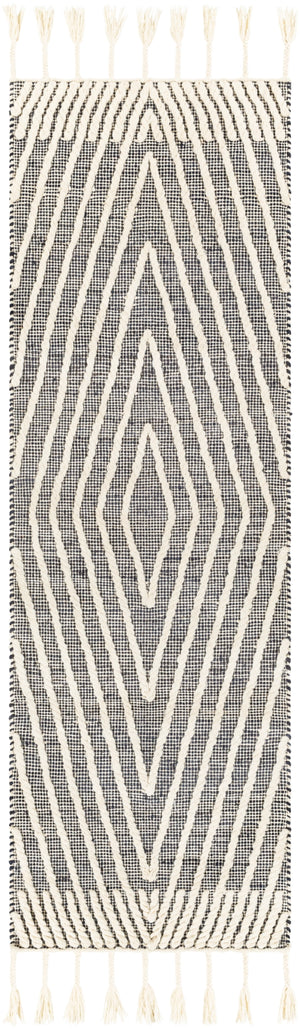 Norwood NWD-2300 Global Jute, Wool Rug NWD2300-268 Charcoal, Ink, Cream 60% Jute, 40% Wool 2'6" x 8'