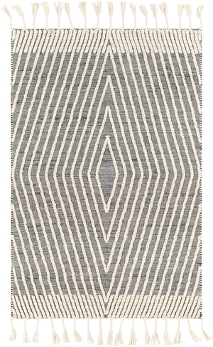 Norwood NWD-2300 Global Jute, Wool Rug NWD2300-81012 Charcoal, Ink, Cream 60% Jute, 40% Wool 8'10" x 12'