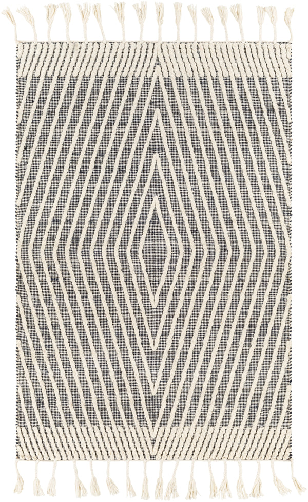Norwood NWD-2300 Global Jute, Wool Rug NWD2300-81012 Charcoal, Ink, Cream 60% Jute, 40% Wool 8'10" x 12'