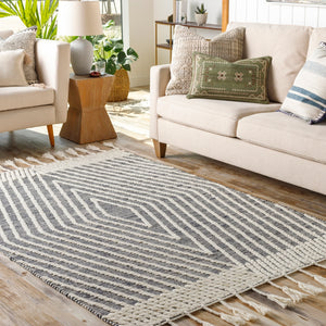 Norwood NWD-2300 Global Jute, Wool Rug NWD2300-81012 Charcoal, Ink, Cream 60% Jute, 40% Wool 8'10" x 12'