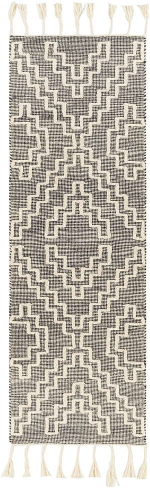 Norwood NWD-2301 Global Jute, Wool Rug NWD2301-268 Charcoal, Cream 60% Jute, 40% Wool 2'6" x 8'