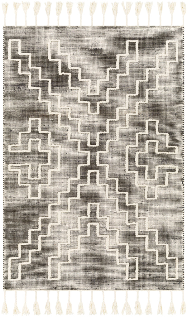 Norwood NWD-2301 Global Jute, Wool Rug NWD2301-81012 Charcoal, Cream 60% Jute, 40% Wool 8'10" x 12'