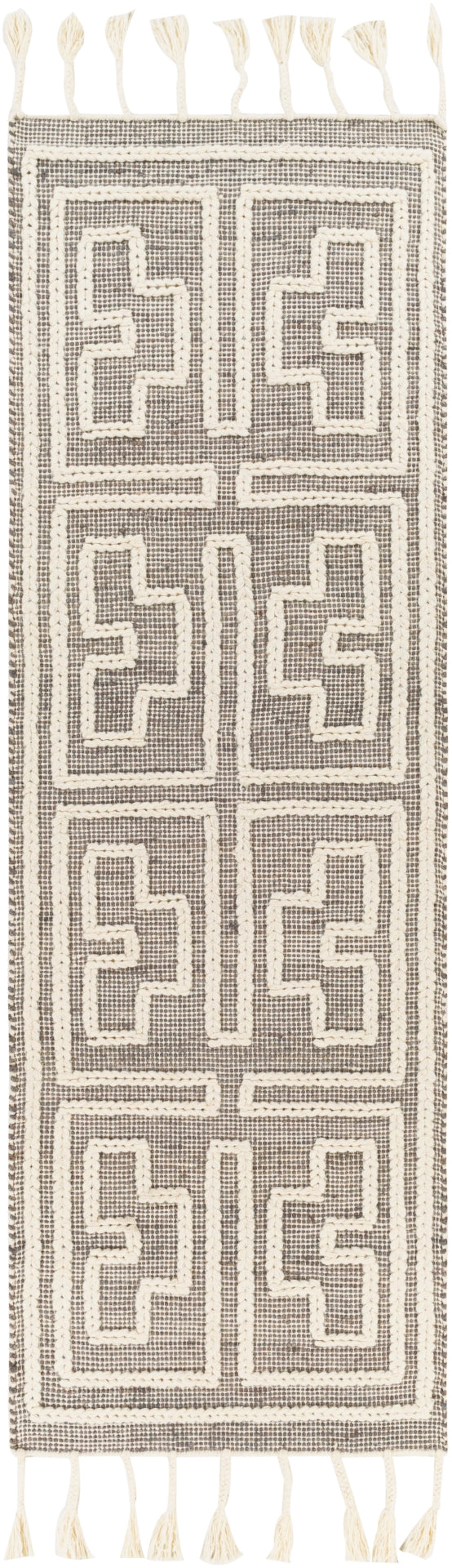 Norwood NWD-2302 Global Jute, Wool Rug NWD2302-81012 Medium Gray, Cream 60% Jute, 40% Wool 8'10" x 12'