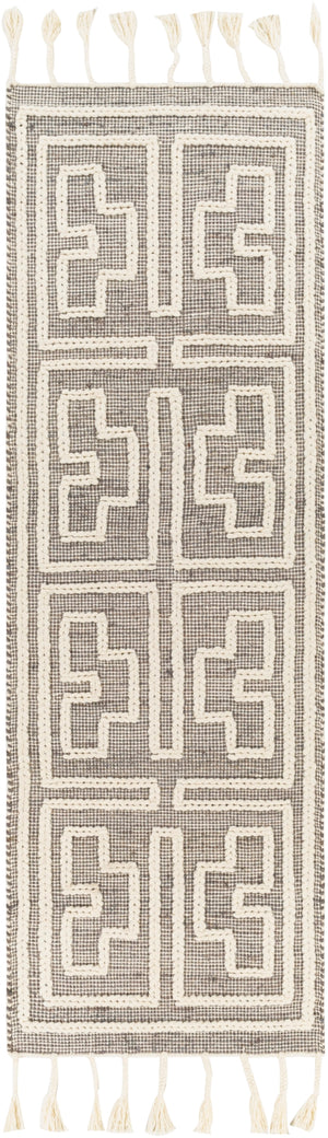 Norwood NWD-2302 Global Jute, Wool Rug NWD2302-268 Medium Gray, Cream 60% Jute, 40% Wool 2'6" x 8'