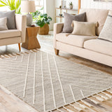 Norwood NWD-2303 Global Jute, Wool Rug NWD2303-81012 Light Gray, Sage, Medium Gray, Taupe, Tan, Cream 60% Jute, 40% Wool 8'10" x 12'