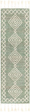 Norwood NWD-2305 Global Jute, Wool Rug NWD2305-268 Dark Green, Cream 60% Jute, 40% Wool 2'6" x 8'