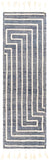 Norwood NWD-2306 Global Jute, Wool Rug NWD2306-268 Navy, Cream 60% Jute, 40% Wool 2'6" x 8'