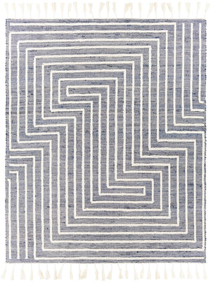 Norwood NWD-2306 Global Jute, Wool Rug NWD2306-810 Navy, Cream 60% Jute, 40% Wool 8' x 10'