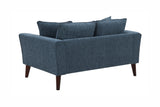 Porter Designs Percy Soft Microfiber Contemporary Loveseat Blue 01-33C-02-5311