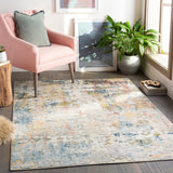 New Mexico NWM-2336 Global Polypropylene Rug NWM2336-710103 Charcoal, Grass Green, White, Cream, Brick, Wheat, Pale Blue, Medium Gray, Denim, Dark Green 100% Polypropylene 7'10" x 10'3"