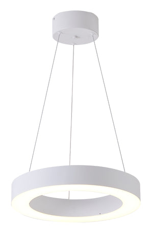 Bethel Matte White LED Chandelier in Iron & Acrylic