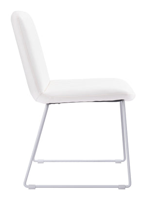 Zuo Modern Joy 100% Polyurethane, Plywood, Steel Modern Commercial Grade Dining Chair Set - Set of 2 White 100% Polyurethane, Plywood, Steel