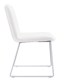 Zuo Modern Joy 100% Polyurethane, Plywood, Steel Modern Commercial Grade Dining Chair Set - Set of 2 White 100% Polyurethane, Plywood, Steel